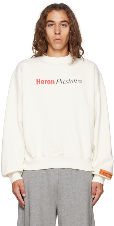 Shop Heron Preston White Heron Censored Sweatshirt In White Mult