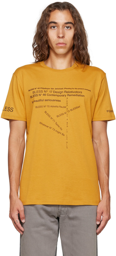 Shop Bless Yellow Multicollection Iii T-shirt In Ochre