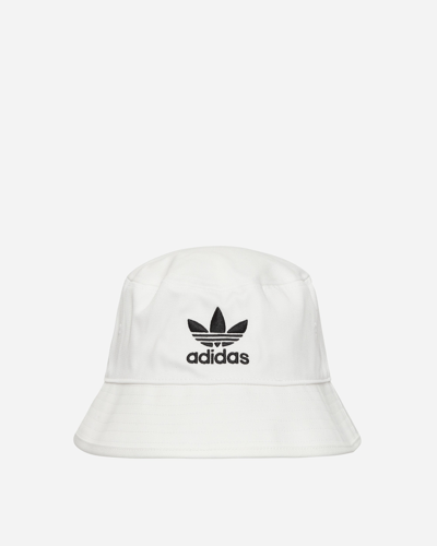 Shop Adidas Originals Trefoil Bucket Hat In White