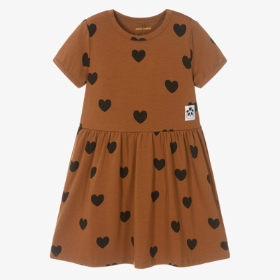 Shop Mini Rodini Girls Brown Heart Dress