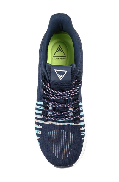 Shop Vance Co. Brewer Knit Athleisure Sneaker In Blue