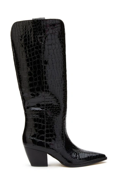 Shop Matisse Stella Western Boot In Black Croc