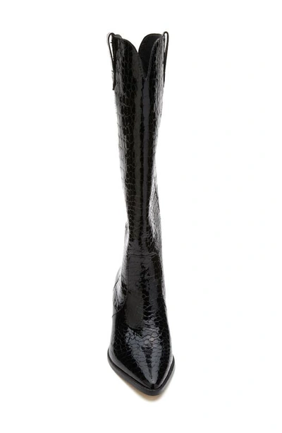 Shop Matisse Stella Western Boot In Black Croc