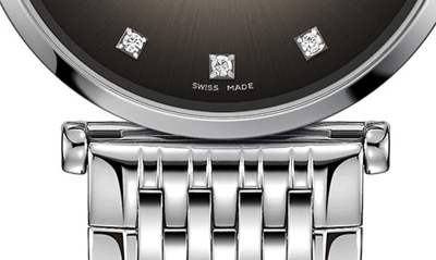 Shop Longines La Grande Classique De  Diamond Bracelet Watch, 29mm In Grey