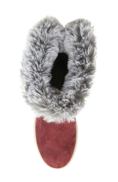 Flexus By Spring Step Snowbird Waterproof Faux Fur Boot In Burgundy