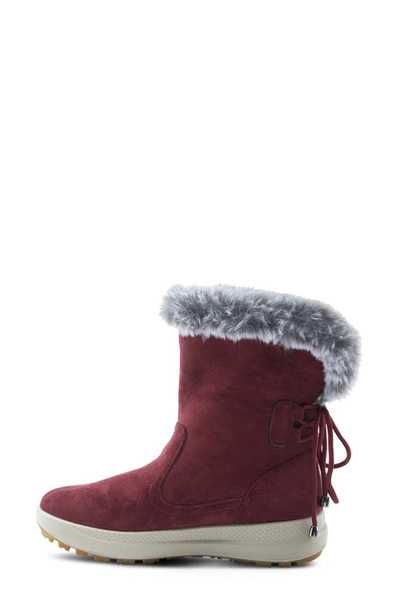 Flexus By Spring Step Snowbird Waterproof Faux Fur Boot In Burgundy