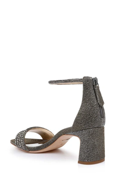 Shop Badgley Mischka Kameryn Ankle Strap Sandal In Pewter