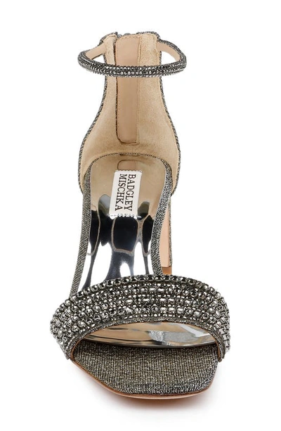 Shop Badgley Mischka Kameryn Ankle Strap Sandal In Pewter