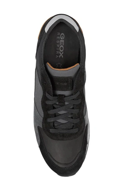 Shop Geox Potente 3 Sneaker In Black/ Anthracite