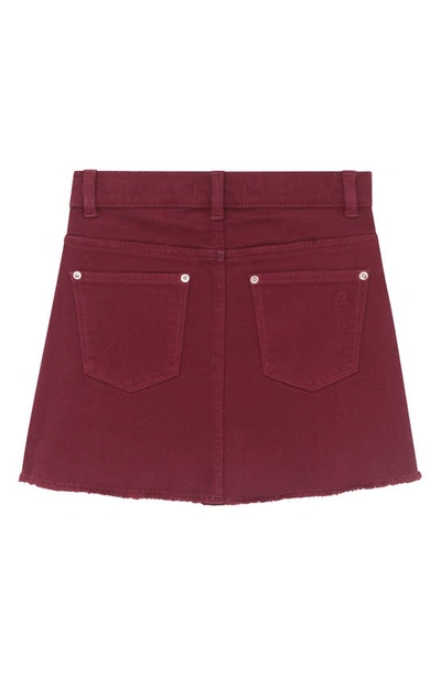 Shop Dl1961 Kids' Jenny Raw Hem Miniskirt In Cherry Dip