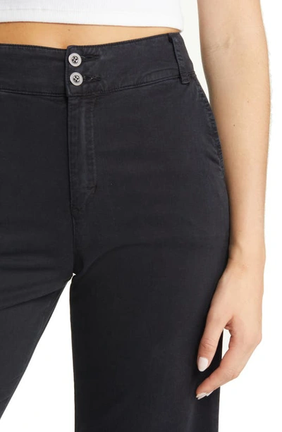 Shop Bella Dahl Saige Wide Leg Crop Pants In Soft Black