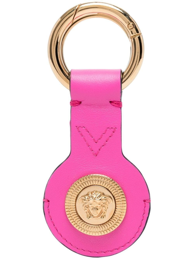 Shop Versace 'medusa' Keyring In Rosa