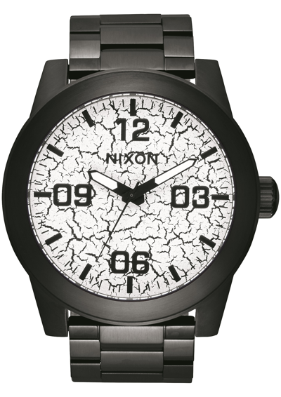 Shop Nixon Corporal Quartz White Dial Men's Watch A346-2613-00 In Black / White