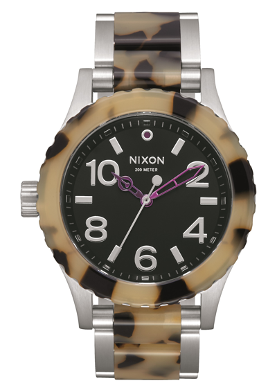 Shop Nixon 38-20 Lefty Quartz Black Dial Unisex Watch A410-2582-00 In Black / Cream / Purple / Silver / Skeleton / Tortoise