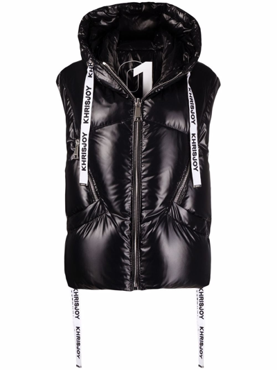Shop Khrisjoy `shiny` Puffer Vest In Nero