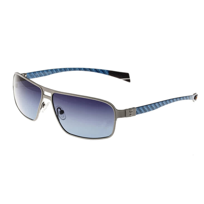 Shop Breed Meridian Titanium Sunglasses In Blue / Silver / Spring