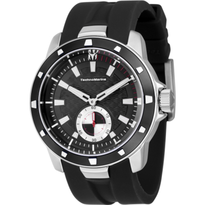 Shop Technomarine Uf6 Quartz Black Dial Mens Watch Tm-621004 In Black / Silver