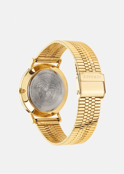 Shop Versace V-essential Watch, Male, Gold, One Size