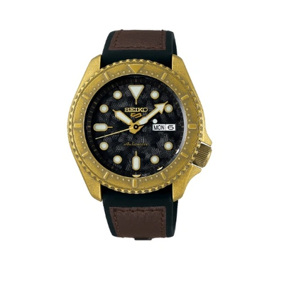 Seiko 5 Sports Automatic Black Dial Mens Watch Srpe80k1 In Black / Brown /  Gold Tone | ModeSens