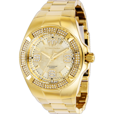 Shop Technomarine Cruise Quartz Gold Dial Mens Watch Tm-121109 In Gold / Gold Tone