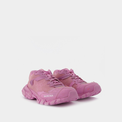 Balenciaga Track 3.0 Mesh And Rubber Sneakers In Pink