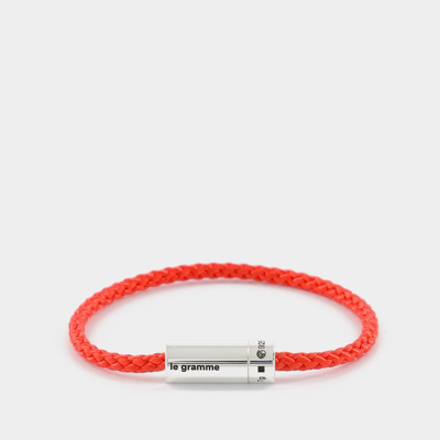 Shop Le Gramme Nato 7g Cable Bracelet In Red