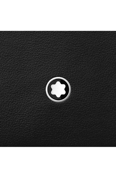 Shop Montblanc Meisterstück Leather Zip Card Case In Black
