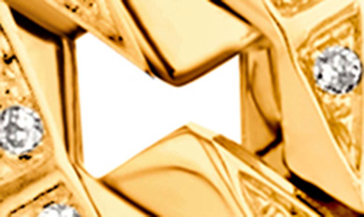 Shop Dries Criel Bond Signature Diamond Chain Ear Jackets In Yellow Gold