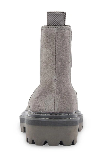 Shop Dolce Vita Moana H2o Waterproof Lug Sole Chelsea Boot In Charcoal Suede H2o