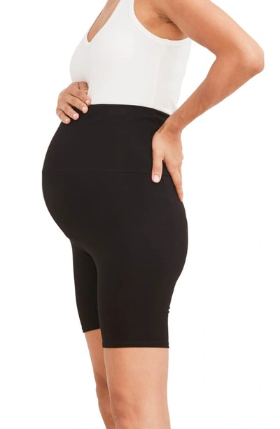 Shop Hatch The Ultimate Over The Bump Maternity Bike Shorts In Black