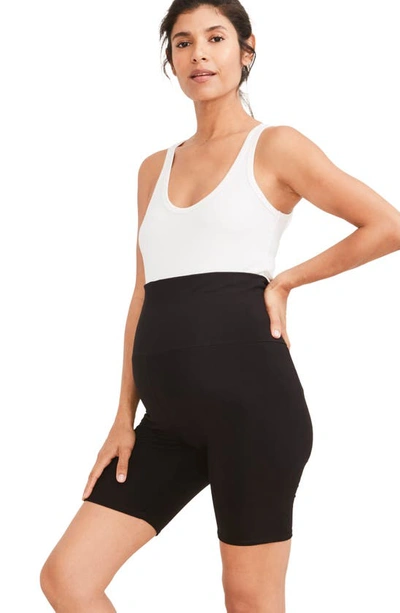Shop Hatch The Ultimate Over The Bump Maternity Bike Shorts In Black
