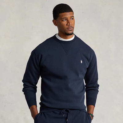 Shop Polo Ralph Lauren Double-knit Sweatshirt In Aviator Navy