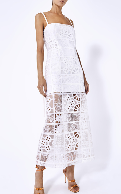 Shop Alexis Bronze Lace Maxi Dress In White