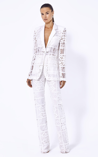 Shop Alexis Harlie Lace Blazer In White