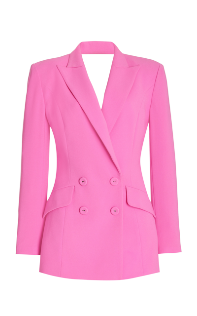Monot Backless Mini Blazer Jacket Dress In Pink