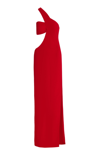 Shop Monot Women's Asymmetric Cutout Maxi Dress In Red