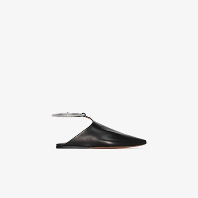 Shop Alaïa Barbouches Leather Mules In Black