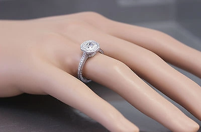 Pre-owned Knr 14k White Gold Asscher Cut Diamond Engagement Ring Bezel 2.25ctw H-vs2 Egl Usa