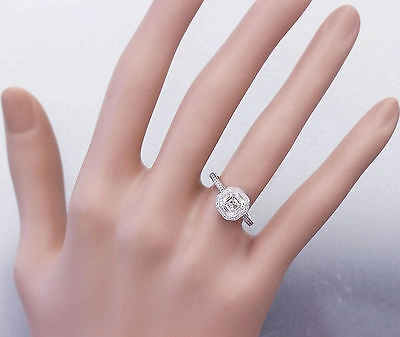 Pre-owned Knr 14k White Gold Asscher Cut Diamond Engagement Ring Bezel 2.25ctw H-vs2 Egl Usa