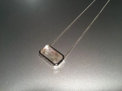 Pre-owned Ippolita Wonderland 925 Rectangular Sliding Pendant Necklace In Mop