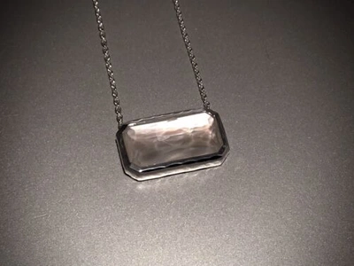 Pre-owned Ippolita Wonderland 925 Rectangular Sliding Pendant Necklace In Mop