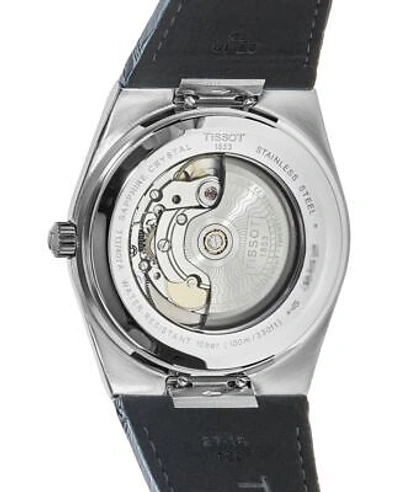 Pre-owned Tissot Prx Powermatic 80 Blue Dial Leather Men's Watch T137.407.16.041.00