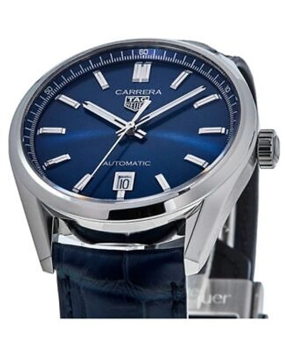 Pre-owned Tag Heuer Carrera Calibre 5 39mm Automatic Blue Men's Watch Wbn2112.fc6504