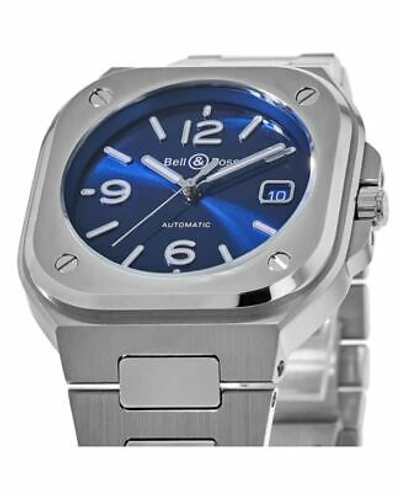 Pre-owned Bell & Ross Br 05 (40 Mm) Steel Blue Dial Steel Men's Watch Br05a-blu-st/sst