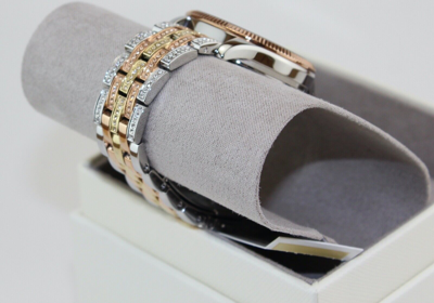 Pre owned Michael Kors Authentic Lexington Silver Rose Gold
