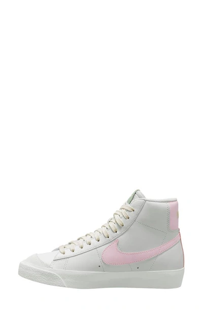 Nike Kids' Blazer Mid '77 Vintage Sneaker In White/ Pink/ Coconut Milk
