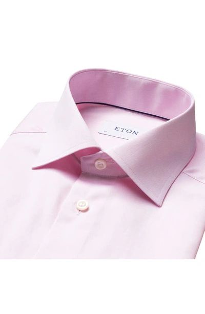 Shop Eton Slim Fit Solid Dress Shirt In Pink