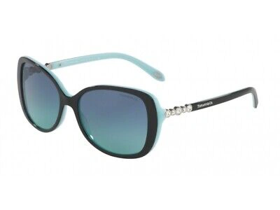 Pre-owned Tiffany & Co Sunglasses Tiffany Tf4121b 80559s Black Blu Gradient In Blue