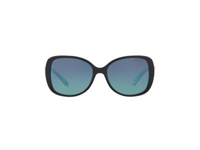 Pre-owned Tiffany & Co Sunglasses Tiffany Tf4121b 80559s Black Blu Gradient In Blue