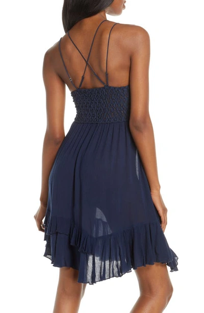 Shop Free People Intimately Fp Adella Frilled Chemise In Navy